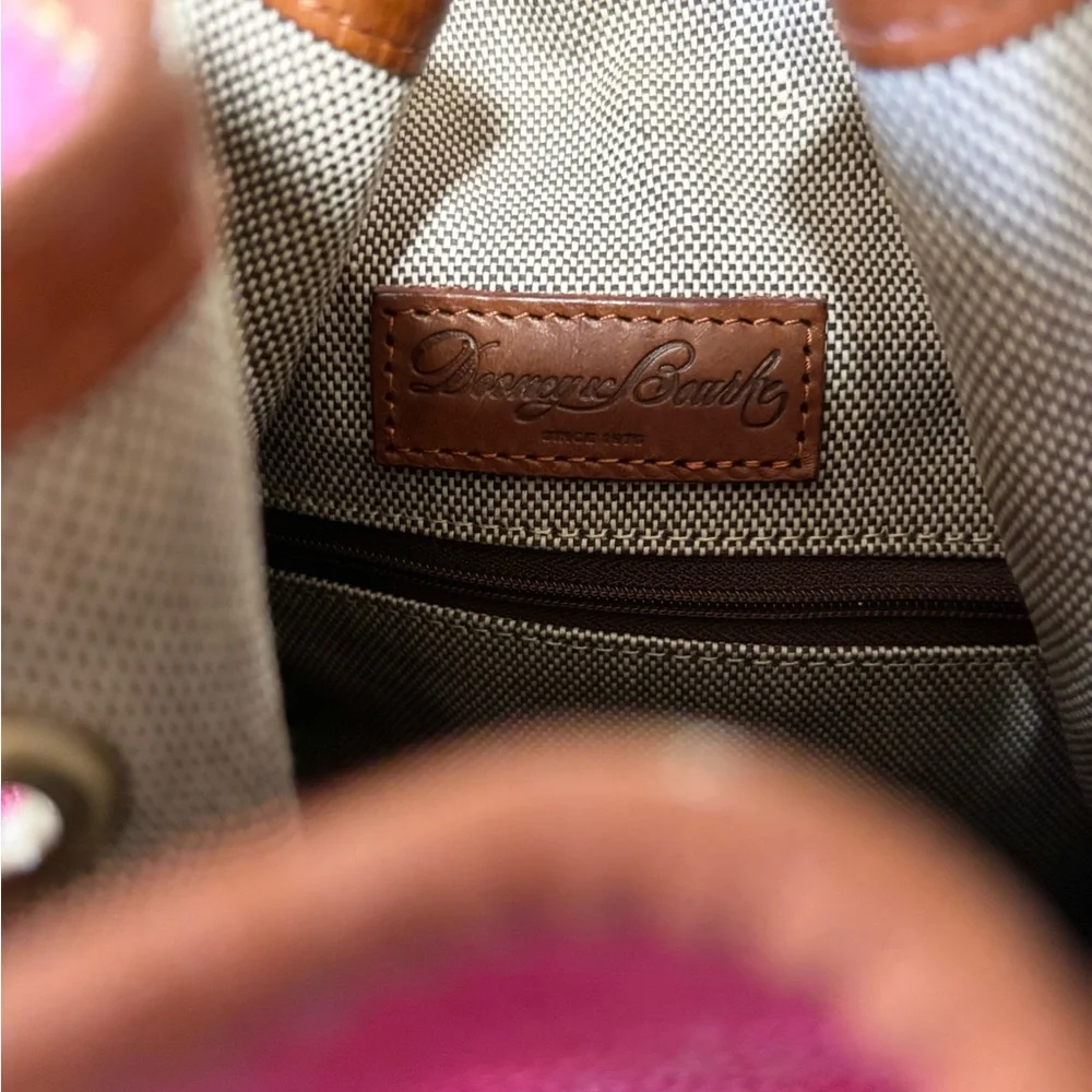 Dooney & Bourke red and Brown vintage bucket Bag